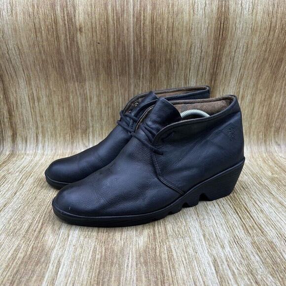 Fly London Pert Wedge Women's Size 10 Size 40 Ankle Boots Shoes Platform Booties - Picture 3 of 10